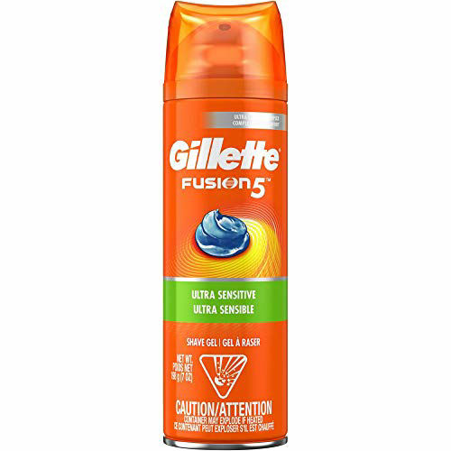 Gillette Fusion5 Hydra Gel Ultra Sensitive Shave Gel, 7 oz (Pack of 2)
