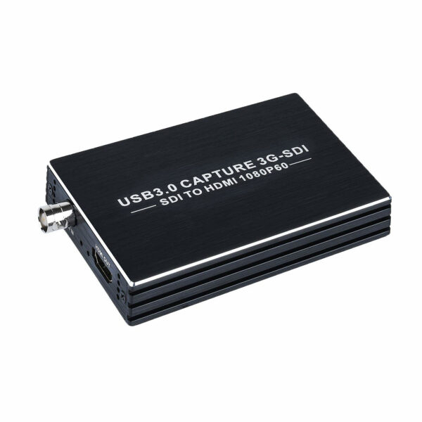 SDI Capture Card USB 3.0, SDI to USB 3.0 with HDMI Loopout, 1080P 60Fps SDI HDMI Video Audio Capture for Game Streaming Video Recording for Windows, Linux, OS