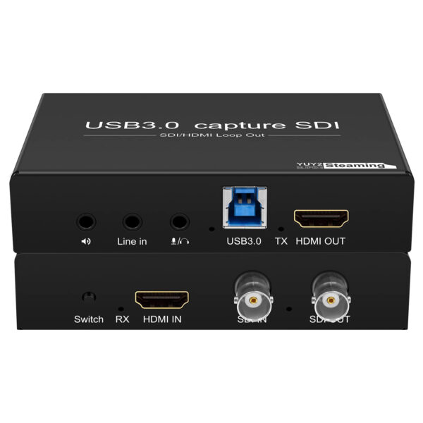 HDMI SDI to USB Capture Card USB3.0 1080P60fps SDI to HDMI Converter SDI Out&Audio Mixing,SDI2HDMI,SDI Game Video Capture Card