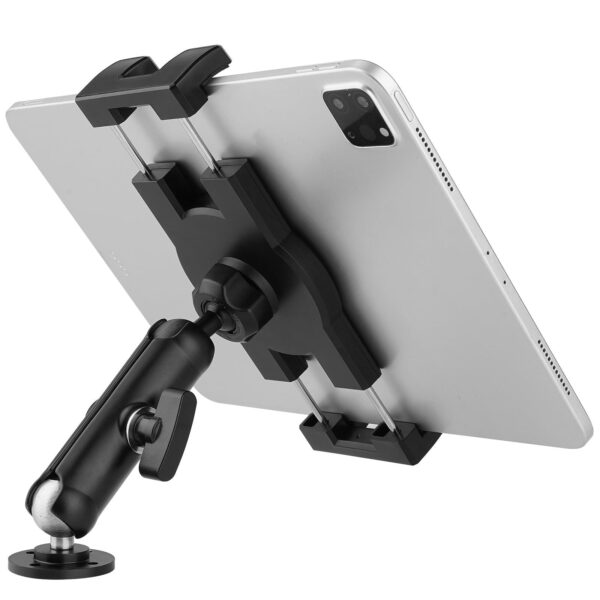 Aluminum Heavy Duty Drill Base Tablet Mount for Truck,Commercial Vehicles,Dashboard,Boat,Car and Wall,Tablet Holder for truck Compatible with 4"-12.9" iPad Pro/Mini/Galaxy Tab,Large Case Friendly