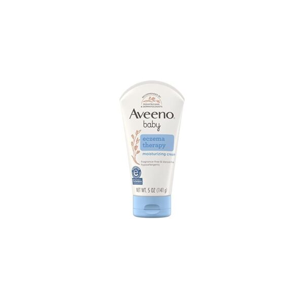 Aveeno Baby Eczema Therapy Moisturizing Cream, Natural Colloidal Oatmeal & Vitamin B5, Baby Cream for Dry, Itchy, Irritated Skin Due to Eczema, Paraben- & Steroid-Free, 5 fl. oz
