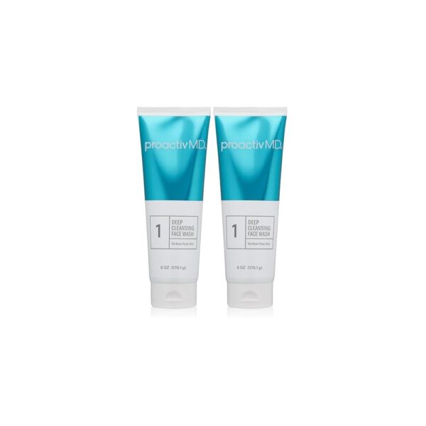 Proactiv MD Exfoliating Face Wash,Gentle and Hydrating Facial Cleanser and Acne Treatment for Sensitive Skin,6 Oz Clear Unscented,(Pack of 2)