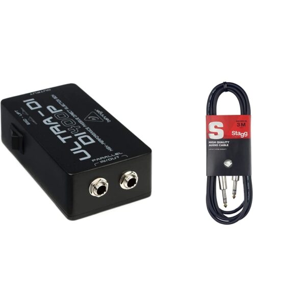 Behringer DI400P Ultra-DI Passive DI Box & Stagg SAC3PS DL 3m/10 ft Deluxe Jack to Jack Instrument Cable
