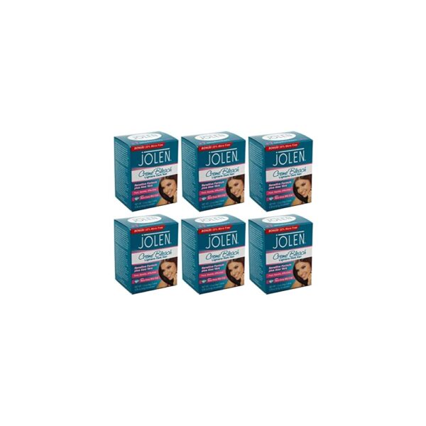 Jolen Creme Bleach Sensitive Formula with Aloe Vera 1oz (Pack of 6)