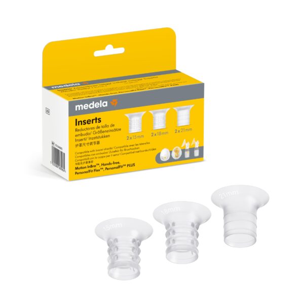 Compatible Flange Breast Shield Inserts 15mm, 18mm, 21mm Replacement Accessory Pump Part, 2 of Each Size, 6PC