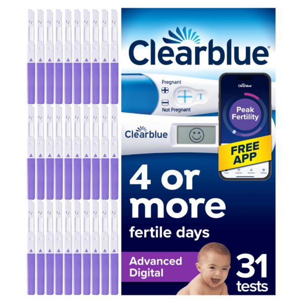 Advanced Digital Ovulation & Pregnancy Test, Double Your Chances of Getting Pregnant. 30 Advanced Digital Ovulation Tests & 1 Rapid Detection Pregnancy Test, Try The Free Cycle Tracking App