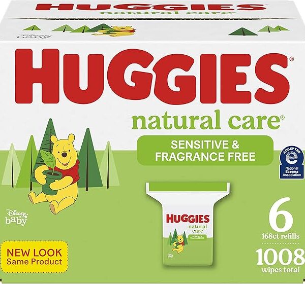 Natural Care Sensitive Baby Wipes, Unscented, 6 Refill Packs, 1008 Wipes