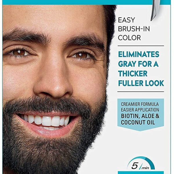 JUST FOR MEN Mustache & Beard Color Gel, Real Black M-55 ,  M-55 REAL BLACK